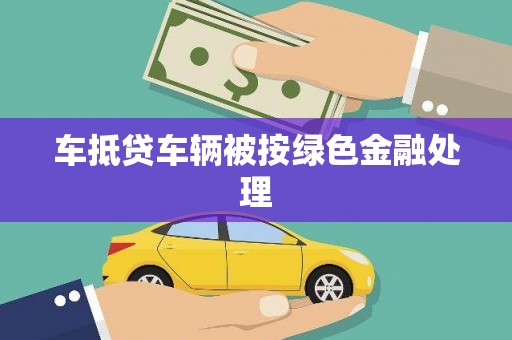 文水车抵贷车辆被按绿色金融处理