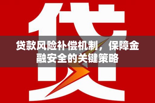 成武贷款风险补偿机制，保障金融安全的关键策略