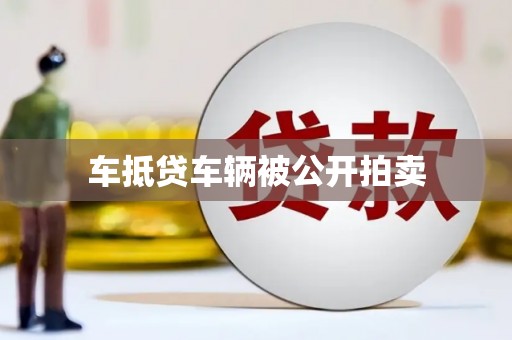 同心车抵贷车辆被公开拍卖