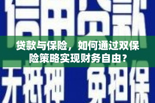 顺昌贷款与保险，如何通过双保险策略实现财务自由？